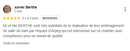 avis client création salle de bain à angers