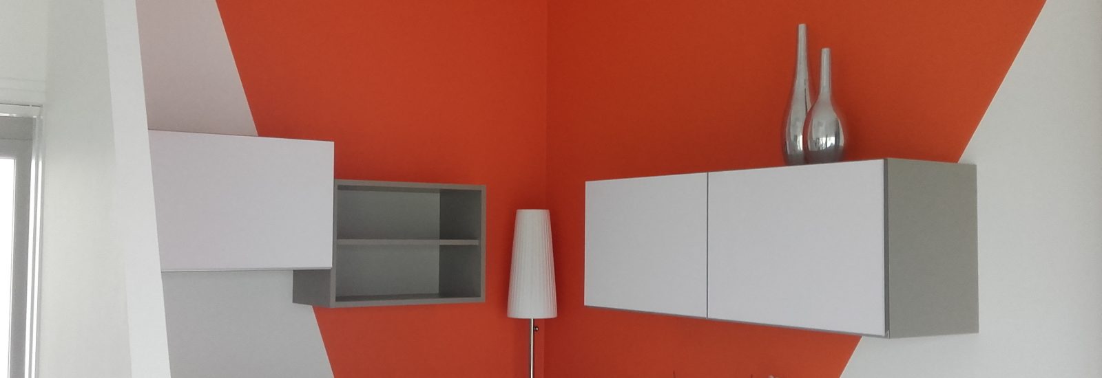 peinture murale  orange