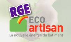 Logo RGE Éco Artisan la nouvelle énergie du bâtiment